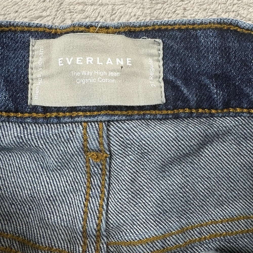 Everlane The Way High Jeans Women 27 Blue Wide Leg Ultra High Rise Stretch Denim - Picture 4 of 9